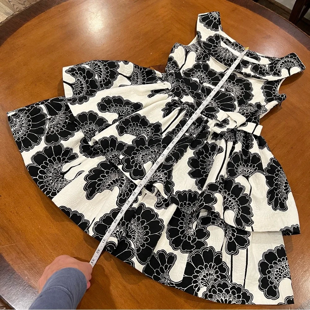 Kate Spade x Florence Broadhurst Cameo Party Dress Japanese Floral 4 Black/White